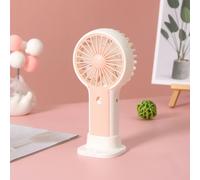 Mini ventilateur portable avec base et support pour téléphone, alimentation USB/piles - Cadeau d'été idéal pour les mariages, le camping et