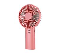 Mini ventilateur portable avec batterie rechargeable de 4000 mAh, 3 vitesses, ventilateur électrique USB pour intérieur et extérieur, pour bureau, camping et voyage, ultra silencieux (rouge corail)