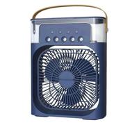 Mini ventilateur portable avec réservoir d'eau de 600 ml, 3 vitesses de vent, 7 lumières de couleur, 5 trous d'humidification pour la maison, l'extérieur, le camping, le bureau