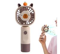 Mini ventilateur portable Capybara - 5 niveaux de charge USB - Refroidissement des mains mignon - Pour voyage, camping, été, trajets en plein air, bureau, vacances, voyage, sport