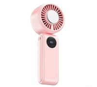 Mini ventilateur portable facile à transporter offrant une turbine à haute vitesse comme un flux d'air ; compagnon parfait pour les événements par temps chaud ou à l'intérieur à la maison (rose)