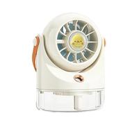 Mini ventilateur portable Mister - Ventilateur rechargeable portable en ABS de 9,75 x 7 x 12,7 cm, 3 niveaux de vitesse, gadget de refroidissement alimenté par batterie | Maison Bureau Chambre de