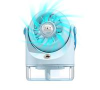 Mini ventilateur portable Mister - Ventilateur rechargeable portable en ABS de 9,75 x 7 x 12,7 cm, 3 niveaux de vitesse, gadget de refroidissement alimenté par batterie | Maison Bureau Chambre de