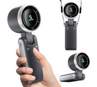 Mini ventilateur portable portable, pliable, puissant ventilateur turbo, batterie de 10000 mAh et vitesse 50000 tr/min, ventilateur personnel rechargeable USB avec 5 vitesses, affichage numérique pour