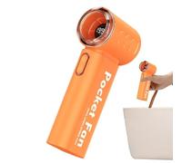 Mini ventilateur portable rechargeable, avec affichage numérique et 5 vitesses, idéal pour un flux d'air puissant et un soulagement optimal de la chaleur estivale. Ventilateur compact et personnel