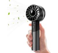 Mini ventilateur portable rechargeable par USB, batterie en acier inoxydable 2600 mAh, 4 vitesses, autonomie jusqu'à 16 heures, compact pour les voyages, le bureau, la maison et l'extérieur