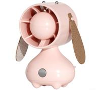 Mini ventilateur portable rechargeable par USB, moteur silencieux à 3 vitesses, ventilateur de poche portable, refroidissement personnel léger (rose)