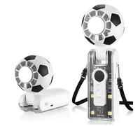 Mini Ventilateur Portable Rechargeable, Ventilateur Climatiseur Portable, Ventilo Portable Avec Écran LED, Petit Ventilateur USB Silencieux Puissant 6 Vitesses, Lumière d'Ambiance Intégrée (Blanc)