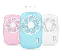 Mini ventilateur portable - ®RISINGFF - Rechargeable - 2 vitesses - Blanc - Compact 12,6 cm
