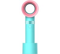 Mini ventilateur portable sans pale, rechargeable par USB, avec 3 vitesses réglables Bleu