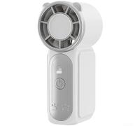 Mini ventilateur portatif avec batterie rechargeable USB fonction de refroidissement turbo et 5 vitesses de vent progressives (500 blancs)