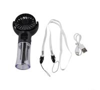 Mini ventilateur portatif rechargeable par USB, léger pour un refroidissement pratique où que vous alliez (noir)