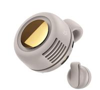 Mini ventilateur silencieux sans pales - Ventilateur portable à clip de taille | Rotation à 360° rechargeable mains libres pour cou, taille et sacs | Charge rapide USB-C (blanc et vert) pour voyage