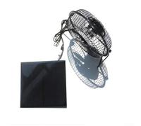 Mini ventilateur solaire USB 4,5 W 6 V avec chargeur, banque d'alimentation de téléphone portable de 15,2 cm, panneau de ventilation portable pour camping en plein air