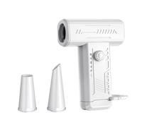 Mini ventilateur turbo 130 000 tr/min avec lumière LED, contrôle de la vitesse réglable, buses polyvalentes pour le camping, le séchage des cheveux, le démarrage du feu et le soufflage de poussière