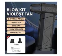 Mini Ventilateur Turbo À Jet 400000 Tr/min, Puissant Souffleur D'air, Batterie 8000 MAh, Aspirateur À Poussière, Vents Forts, Souffleur Turbo Sans Balais