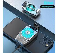 Mini ventilateur universel pour le refroidissement des téléphones portables Turbo Game Cooler Cell Cool Heat Sink Argent