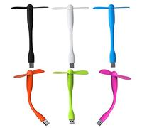 Mini Ventilateur USB de Bureau 6-Pack - Portable et Silencieux au Cou Flexible de Poche Personnel