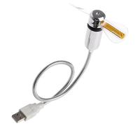 Mini Ventilateur USB Flexible Col de Cygne Pliable, pour Ordinateur Noir | PVC et Métal, Commande Simple Plug-and-play, Éclairage LED Rouge, Adapté aux Tablettes, Hubs USB, Bureau
