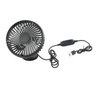 Mini ventilateur USB portable avec ventouse pour voiture, 3 vitesses réglables, ventilateur de tableau de bord pour n'importe quel réglage (ventouse)