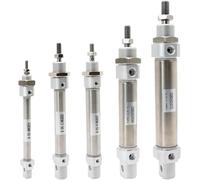 mini vérin pneumatique à air, Cylindre pneumatique CD85N C85N16/20, course 10-250mm, Double effet, simple tige, acier inoxydable(75mm Stroke,C85N20)