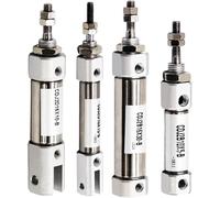 mini vérin pneumatique à simple effet, CDJ2D - cylindre pneumatique à Double effet, tige simple, alésage de 10mm/16mm, course de 10 à 150mm(Stroke 50mm)