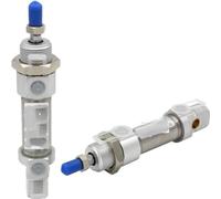 Mini vérin pneumatique en acier inoxydable, Longueurs de course cylindre pneumatique à Air rond en acier inoxydable DSNU-32 25-300mm(Dsnu-32-125)