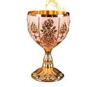 Mini verre à calice | Tasse à vin vintage en métal gaufré de 30 ml | Ornements d'armoire à vin, petite tasse pour bière, cocktail, whisky, ornements rétro