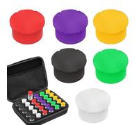 Mini Vials Caps - 6 Piece Multipurpose Labware Lids With Secure Fit, Easy Organization And Quick Identification, Vial Caps Category For Glass Use For Lids Quick Organization Identification Industrial