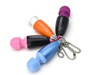 Mini vibrateur vaginal anal stimulateur clitoridique porte-clés de poche SEXY (Noir)