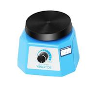 Mini vibromasseur à disque rond bleu 70 W - Oscillateur électrique - Machine à mélanger - Équipement de laboratoire dentaire pour dentistes