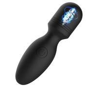 Mini Vibromasseur de Poche 8cm - Vibrateur de Clitoris Taille Rouge à Lèvres - 10 Modes de Vibration Puissants - Masseur Thérapeutique Portable & Discret - Silicone Médical & Étanche IPX7