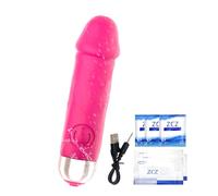 Mini vibromasseur pour femmes, sextoys féminins, coffrets de mini vibromasseurs pour couples, vibromasseurs puissants, 10 modes de vibration, stimulateur clitoridien, gode (Rose)