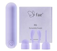 Mini vibromasseur pour femmes - Stimulateur clitoridien et point G avec 10 modes de vibration et 3 embouts Sex toys, stimulateurs Sex Toy Kits vibromasseurs - Série Joy, Periwinkle Purple