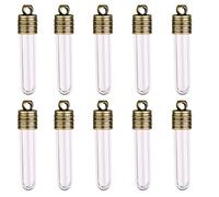 Mini Vide Verre Tube Flacons Charme Souhaits Bouteilles Pendentifs 10 pcs Clair, 1, Verre, Amazonite