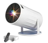 Mini Vidéoprojecteur 1080P avec Prend en Charge Les diffusions télévisées en Direct, WiFi 6 BT 5.2, Portable Projecteur Video Supporté pour Correction Trapézoïdale Automatique, 180° Rotation