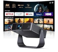 Mini Vidéoprojecteur 4K【APPS Officielles/Live TV/Rotation 330°】 Auto Focus/Keystone Projecteur Vidéo Portable 1080P, HDR10, Courte Focale Mini Rétroprojecteur 4K WiFi6 Bluetooth Home Cinéma/Extérieur