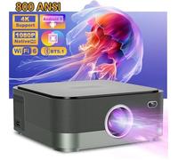 Mini Videoprojecteur 4k Projecteur Video Portable 800ANSI, WiFi 6&BT, Auto Focus/Keystone Retroprojecteur pour TV Stick/PS5/HDMI