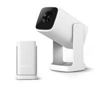 Mini Vidéoprojecteur Android TV avec Netflix intégré, 350 ANSI lumens, Projecteur Home Cinéma Portable, WiFi Bluetooth, Projecteur Vidéo Rotatif 360°