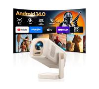 Mini Vidéoprojecteur【Apps Intégrées/Courte Focale/Auto Keystone】WiMiUS Mini Projecteur Portable 4K 1080P Supporté, Rotation 270°,Contrôle Vocal/APP, Rétroprojecteur WiFi6 BT Home Cinéma/Extérieur HDMI