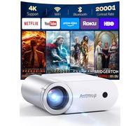 Mini Videoprojecteur Bluetooth et WiFi, Vidéoprojecteur Portable 1080P pour Téléphone, Retroprojecteur Home Cinéma pour Chambre, Video Projecteur WiFi sans Fil avec 200" pour iPhone/HDMI/USB/TV Stick