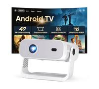 Mini vidéoprojecteur intelligent, application intégrée, Android 14, 20 000 lumens, prend en charge le décodage 4K, correction trapèze automatique, projecteur WiFi 6 et BT5.2, projecteur home cinéma