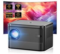 Mini vidéoprojecteur, 【Mise au point électrique】 A40 Projecteur portable 4K, 500ANSI Full HD 1080P WiFi Bluetooth projecteur, correction trapézoïdale, projecteur, téléphone portable, home cinéma pour