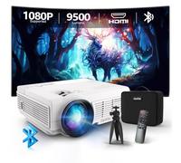 Mini vidéoprojecteur staratlas 10 000 l Full HD 1080p avec Zoom 50%, vidéoprojecteur Portable pour téléphone Portable, Tablette, Ordinateur Portable, PC, boîtier TV, HDMI, USB, AV