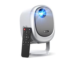Mini vidéoprojecteur, 【Support réglable à 360°】 EXTRAVIS H1 Projecteur portable 500ANSI, Keystone automatique et mise au point électrique, Vidéoprojecteur intelligent, Projecteur domestique,