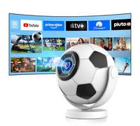 Mini Vidéoprojecteur Supporte 4K, Mini Projecteur Portable Android 14, 2026 Coupe du Monde Pico Rétroprojecteur,Smart Projecteur WiFi 6 Bluetooth 5.4, Automatique du Trapèze, Home Cinéma, Blanc