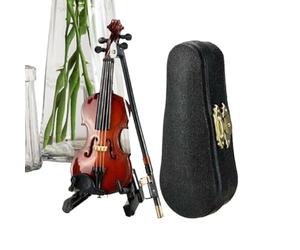 Mini violon de 5 pouces - Modèle de table musicale triste - Instrument miniature décoratif - Art de collection | Bureau, table de chevet, bibliothèque, table de chevet, rebord de fenêtre, table basse