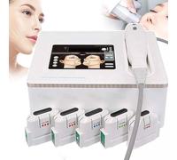 Mini Visage Corps Peau Rajeunissement Dispositif, Anti-Rides Anti-âge Lifting du Visage Raffermissement de la Peau Masseur Corporel Soins de Beauté Utilisation à la Maison Hifu Machine,5Heads
