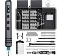 Mini visseuse électrique 140 en 1 : petite visseuse électrique UnaMela sans fil - 5 réglages de couple, 120 embouts de précision, lumière LED, tournevis électrique magnétique, kit d'outils de
