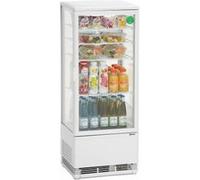 Mini vitrine réfrigérée 78 L, noire Blanc G